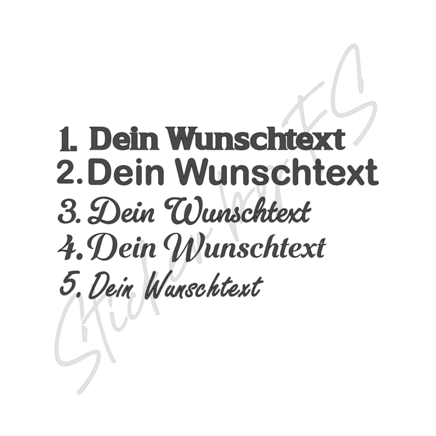 Dein Wunschtext Sticker für Auto, Laptop Motorrad Aufkleber Autosticker Carsticker