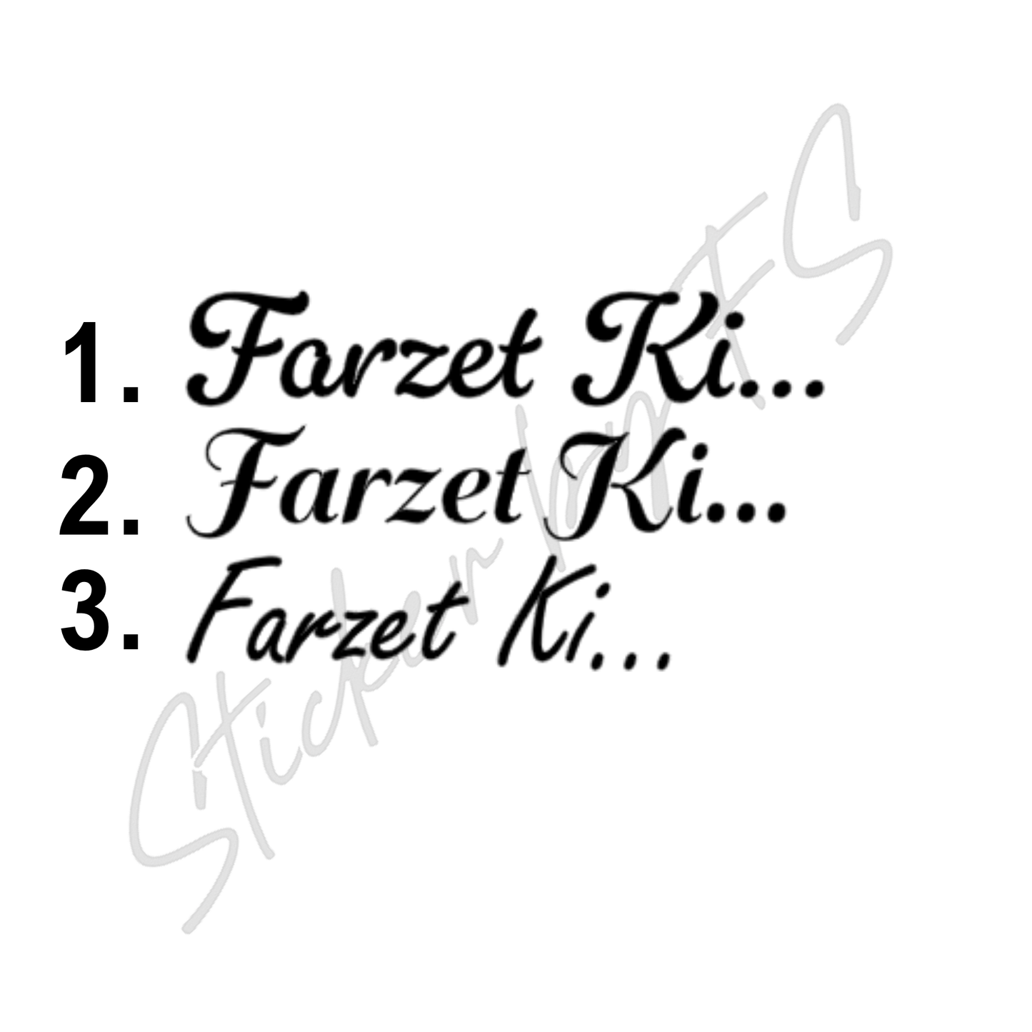 Farzet Ki Sticker Aufkleber Autosticker Carsticker Sticker für Laptop