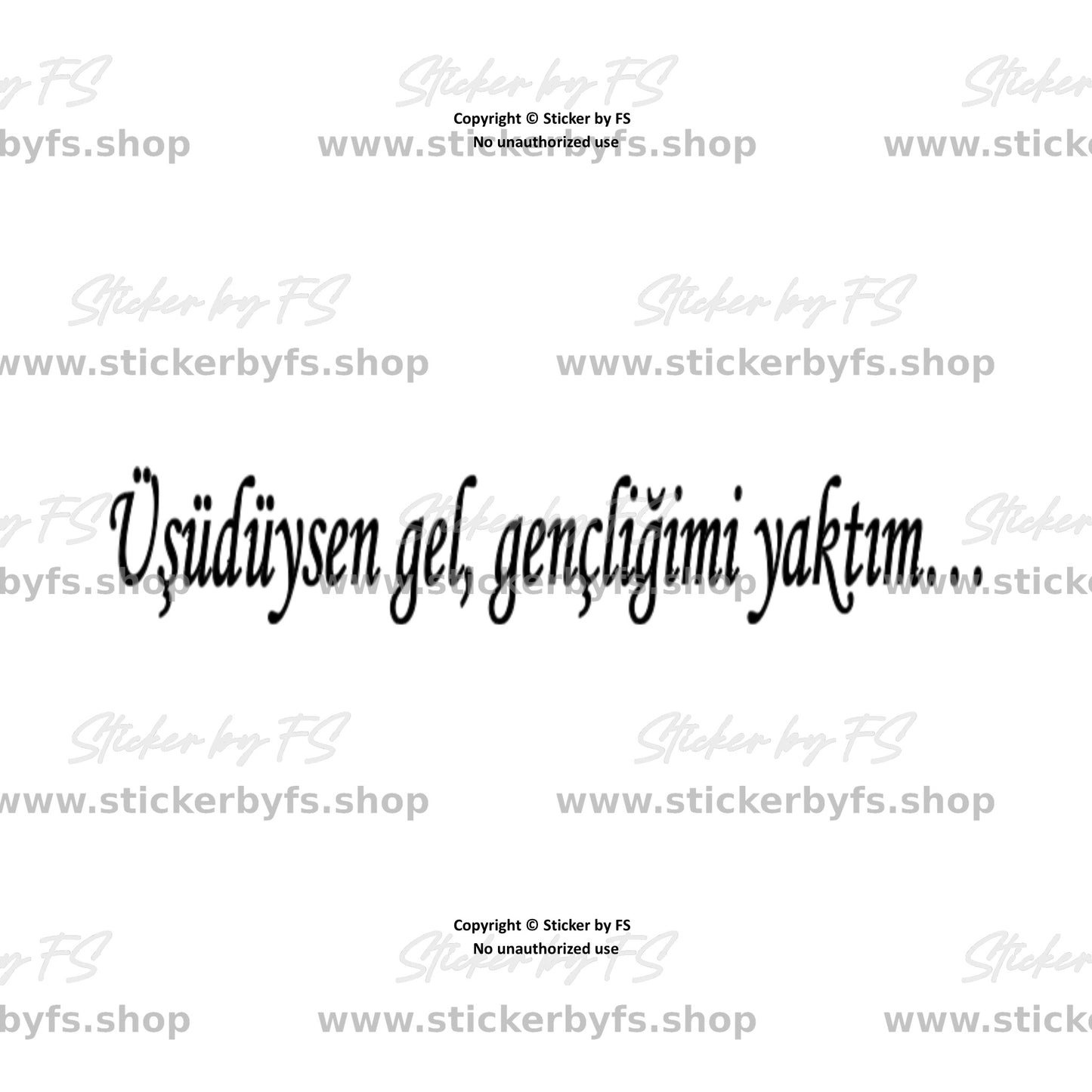 Üşüdüysen gel, gençliğimi yaktım.. Sticker - hochwertiger Aufkleber