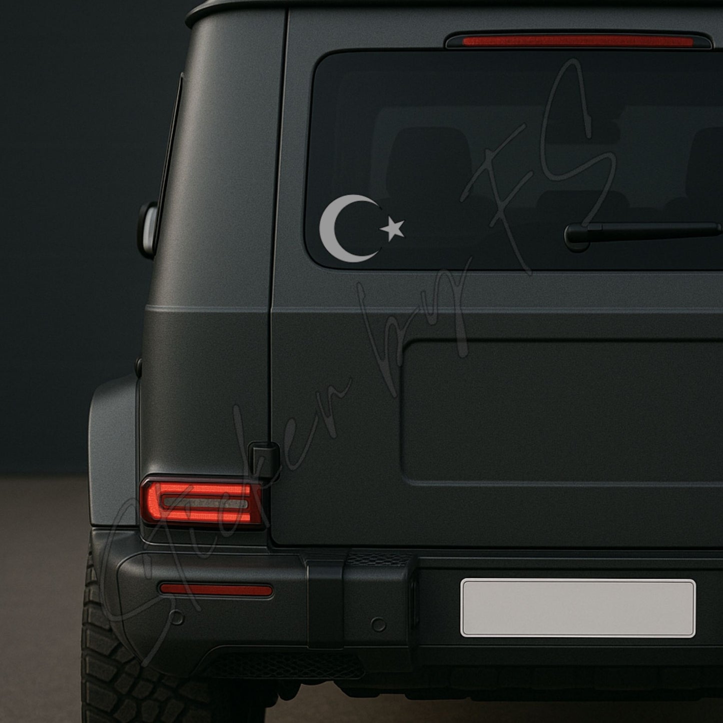 Ay Yıldız Aufkleber, wetterfest, ideal für Autos, Motorräder, Fensterscheiben und Laptops