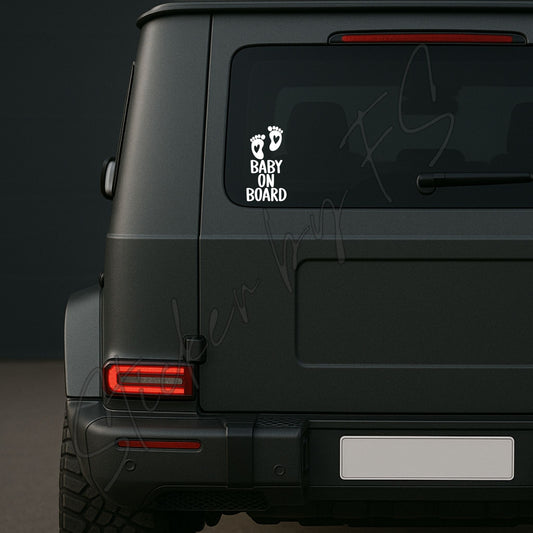 ON BOARD Aufkleber, wetterfest, ideal für Autos, Motorräder, Fensterscheiben und Laptops