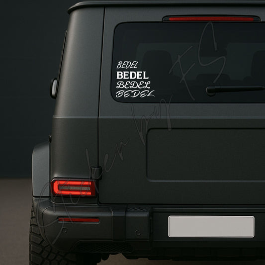 BEDEL Aufkleber, wetterfest, ideal für Autos, Motorräder, Fensterscheiben und Laptops