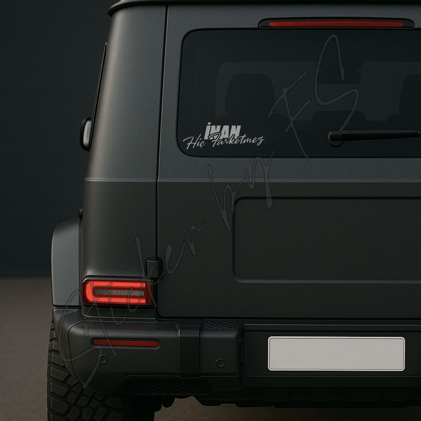 İnan Hiç Farketmez Aufkleber, wetterfest, ideal für Autos, Motorräder, Fensterscheiben und Laptops