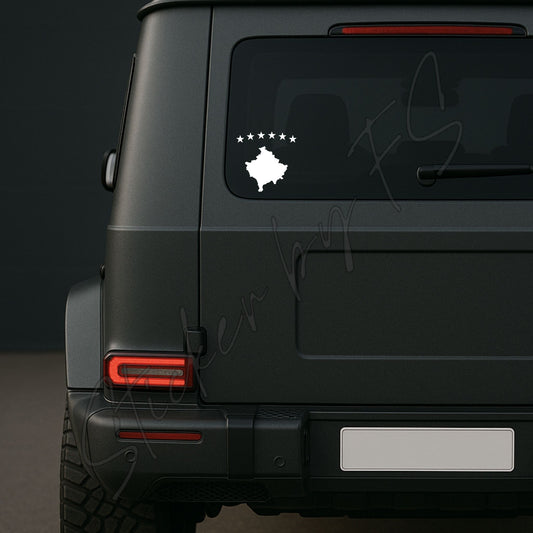 Kosovo Aufkleber, wetterfest, ideal für Autos, Motorräder, Fensterscheiben und Laptops