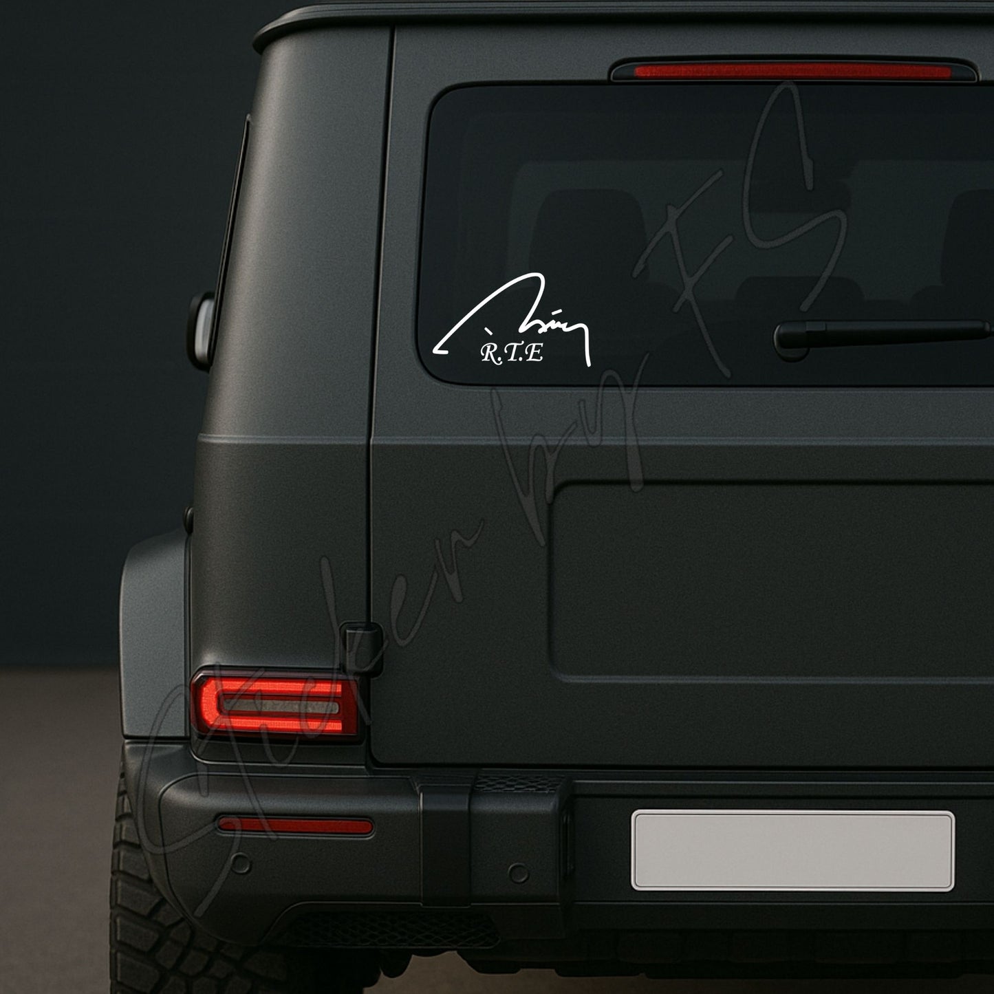 R.T.E İmza Aufkleber, wetterfest, ideal für Autos, Motorräder, Fensterscheiben und Laptops