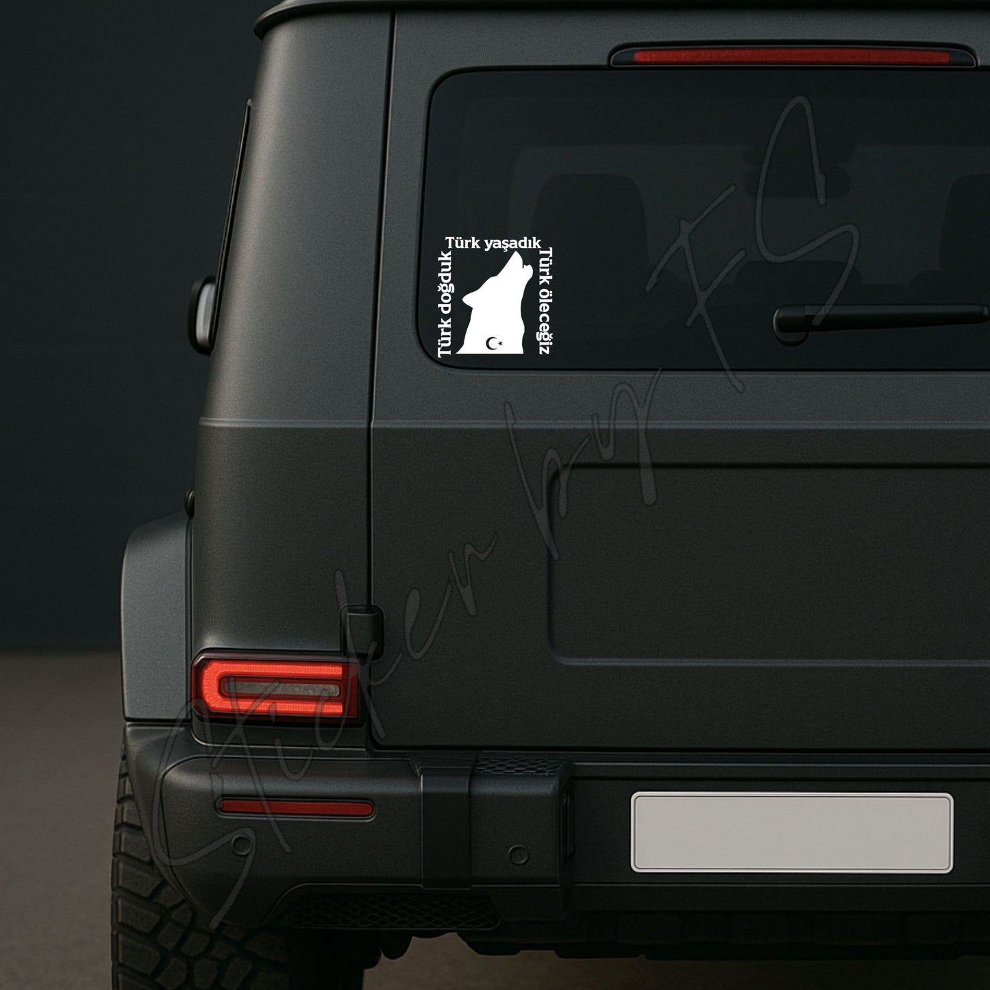 Türk doğduk, Türk yaşadık, Türk öleceğiz Aufkleber, wetterfest, ideal für Autos, Motorräder, Fensterscheiben und Laptops