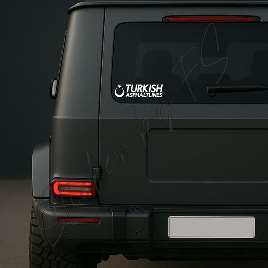 Turkish Asphaltlines Aufkleber, wetterfest, ideal für Autos, Motorräder, Fensterscheiben und Laptops