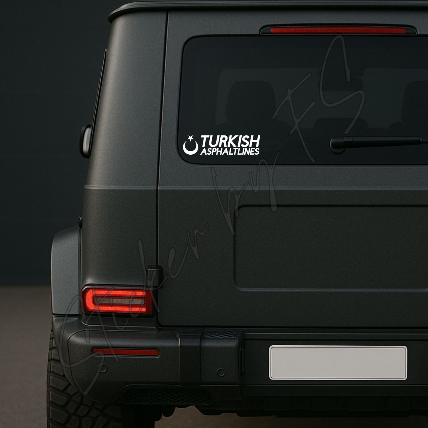 Turkish Asphaltlines Aufkleber, wetterfest, ideal für Autos, Motorräder, Fensterscheiben und Laptops