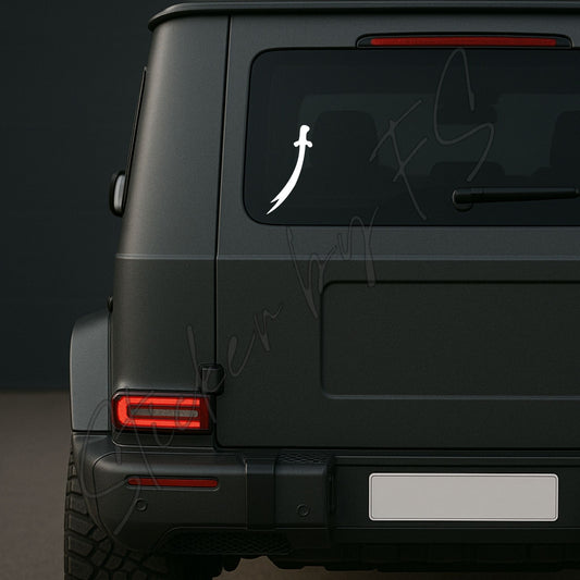 Hz. Ali Schwert Aufkleber, wetterfest, ideal für Autos, Motorräder, Fensterscheiben und Laptops