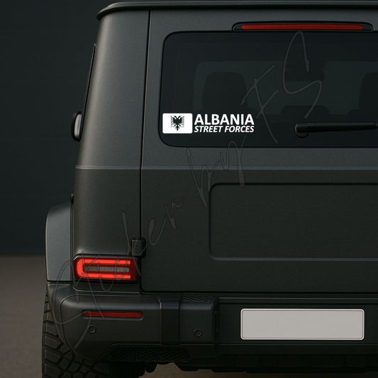 Albania Streetforces Sticker auf Auto-Heckscheibe – wetterfester Autoaufkleber