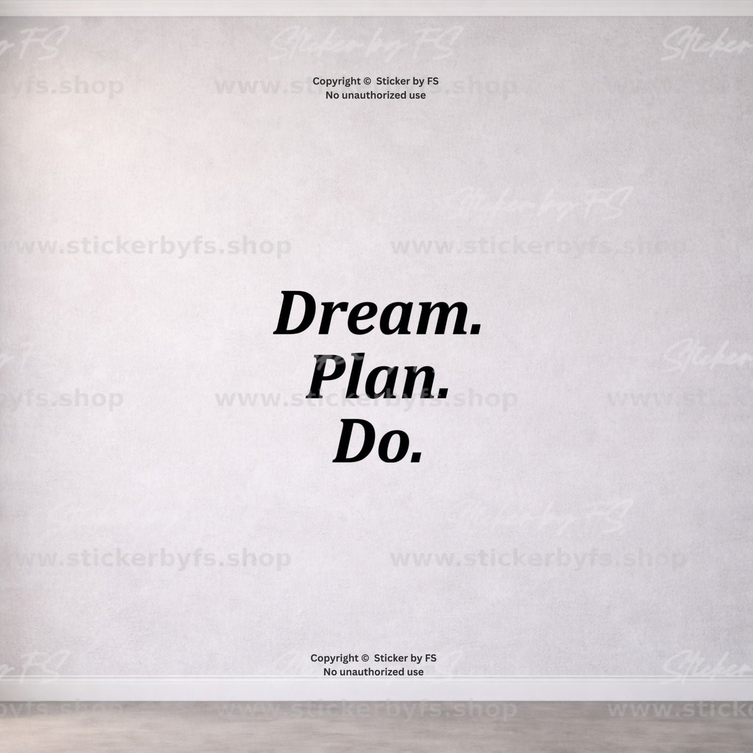 Motivationssprüche Wandtattoo Kollektion – moderne minimalistische Wandsticker mit inspirierenden Zitaten wie Dream Plan Do für Wohnzimmer Büro und Home Office