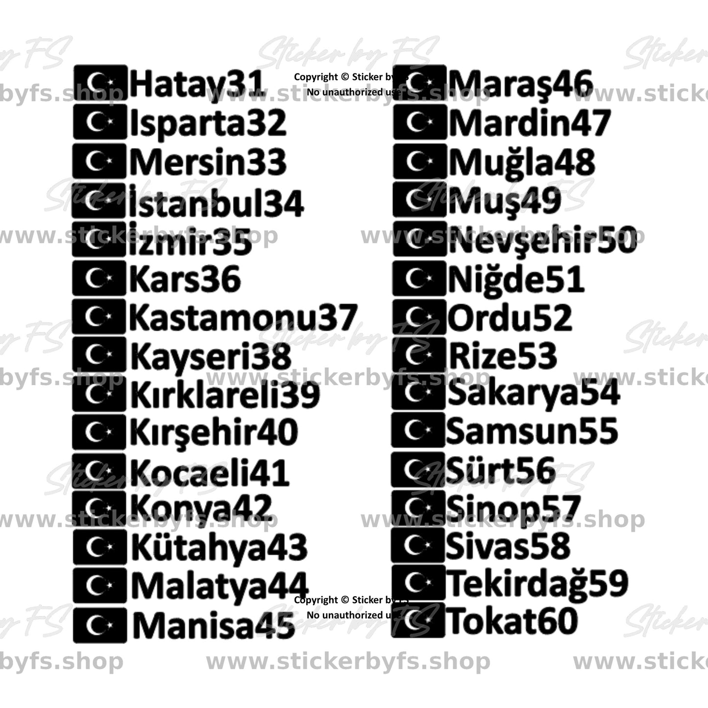 Memleket 2.0 31-60 Sticker – hochwertiger Aufkleber