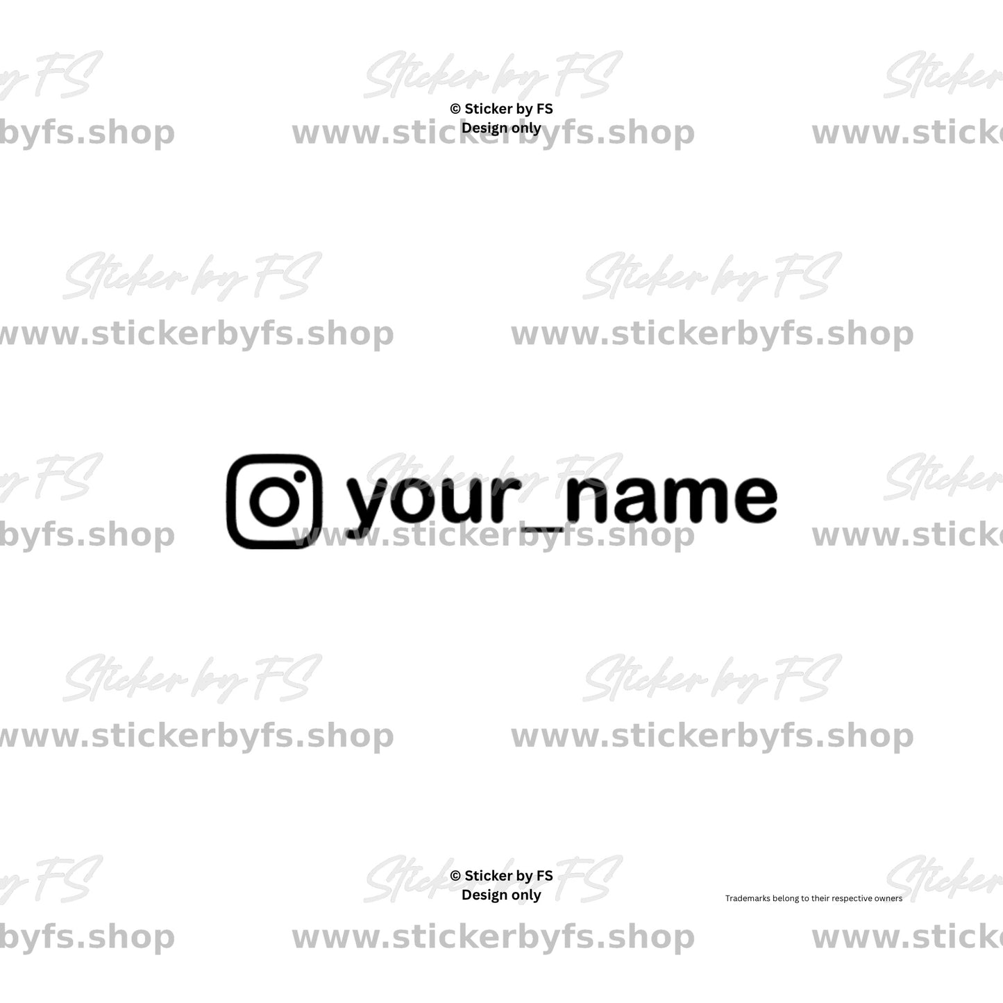 Instagram name as a sticker – high-quality sticker