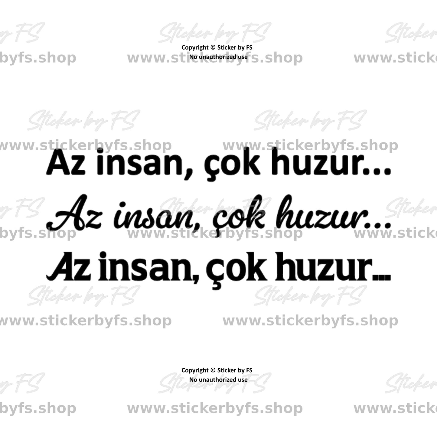Az insan, çok huzur Sticker – high-quality sticker