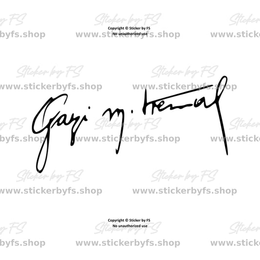 Gazi.m. Kemal İmza Sticker – hochwertiger Aufkleber