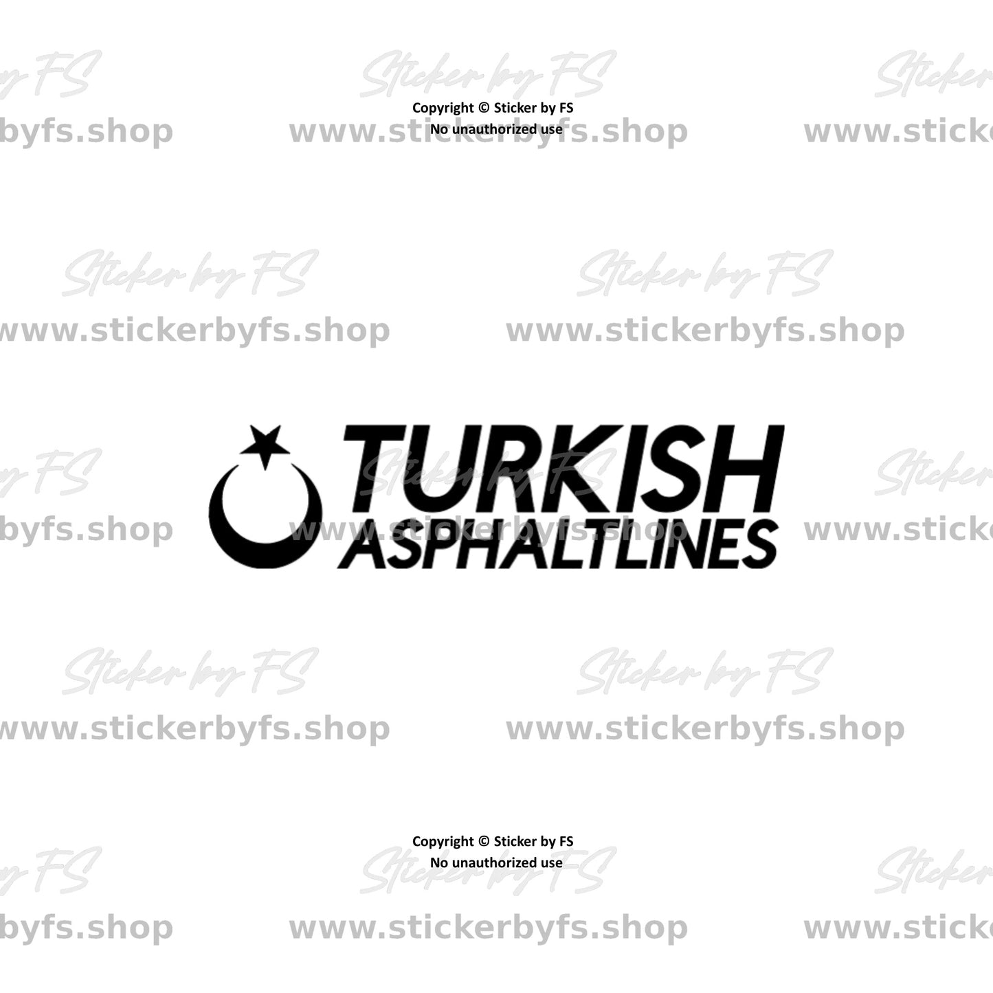 Turkish Asphaltlines Sticker – hochwertiger Aufkleber