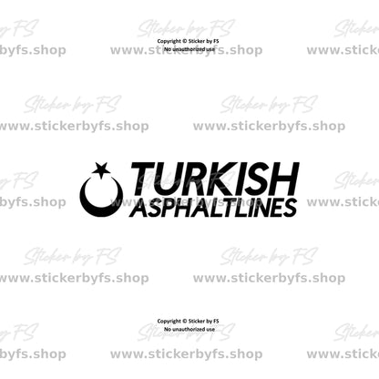 Turkish Asphaltlines Sticker – hochwertiger Aufkleber