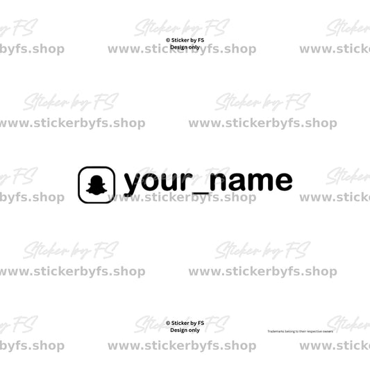 Snapchat Name als Sticker – hochwertiger Aufkleber