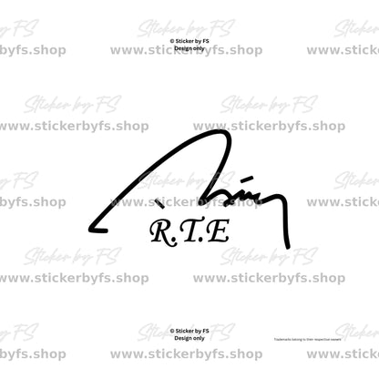 R.T.E İmza Sticker – hochwertiger Aufkleber