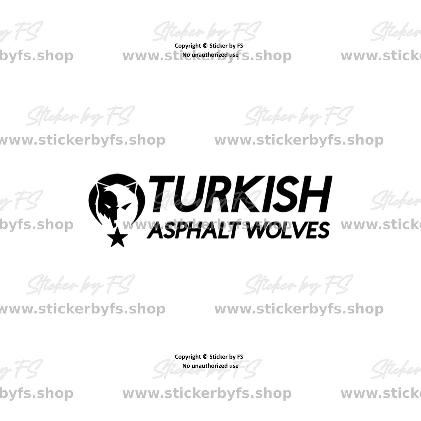 Turkish Asphalt Wolves Sticker – hochwertiger Aufkleber