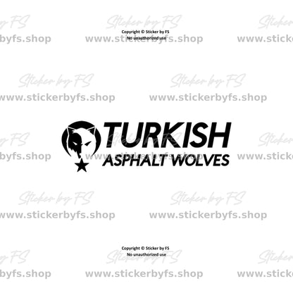 Turkish Asphalt Wolves Sticker – hochwertiger Aufkleber