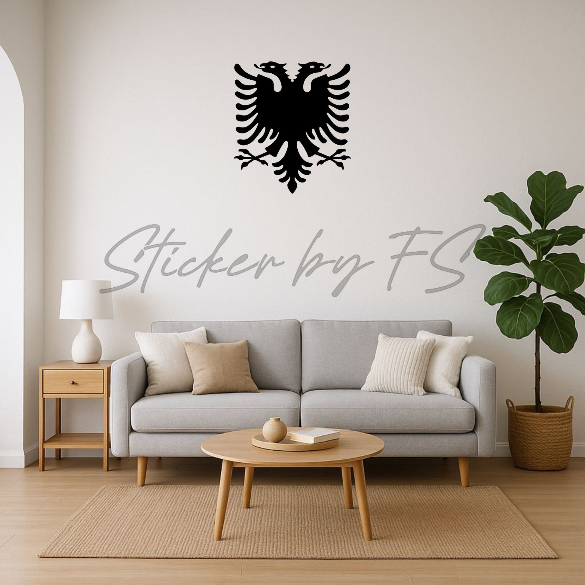 Albanischer Doppeladler Wandaufkleber – Wanddeko für Albanien Fans und Heimatverbundene