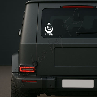 Göktürkce Ay Yildiz Bozkurt Aufkleber, wetterfest, ideal für Autos, Motorräder, Fensterscheiben und Laptops