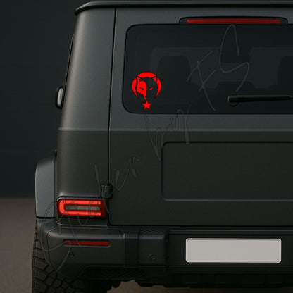 Ay Yildiz Bozkurt Sticker Aufkleber Autosticker Carsticker Sticker für Laptop Türk Türkiye Turan Göktürk