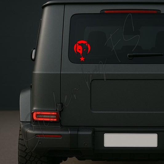 Ay Yildiz Bozkurt Sticker Aufkleber Autosticker Carsticker Sticker für Laptop Türk Türkiye Turan Göktürk