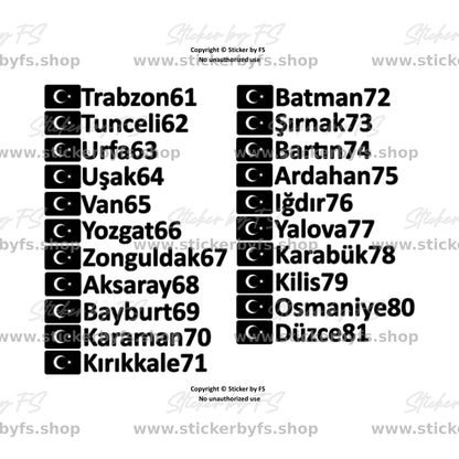 Memleket 2.0 61-81 Sticker – hochwertiger Aufkleber