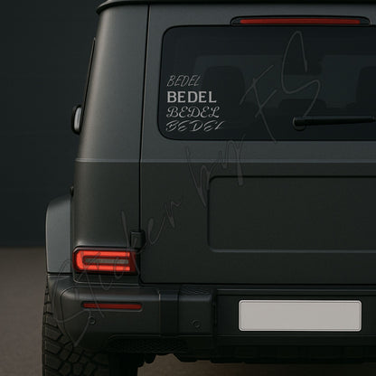 Bedel Sticker Aufkleber Autosticker Carsticker Arkacam Yazilari