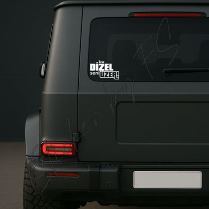 Bu Dizel Seni Üzer Aufkleber, wetterfest, ideal für Autos, Motorräder, Fensterscheiben und Laptops