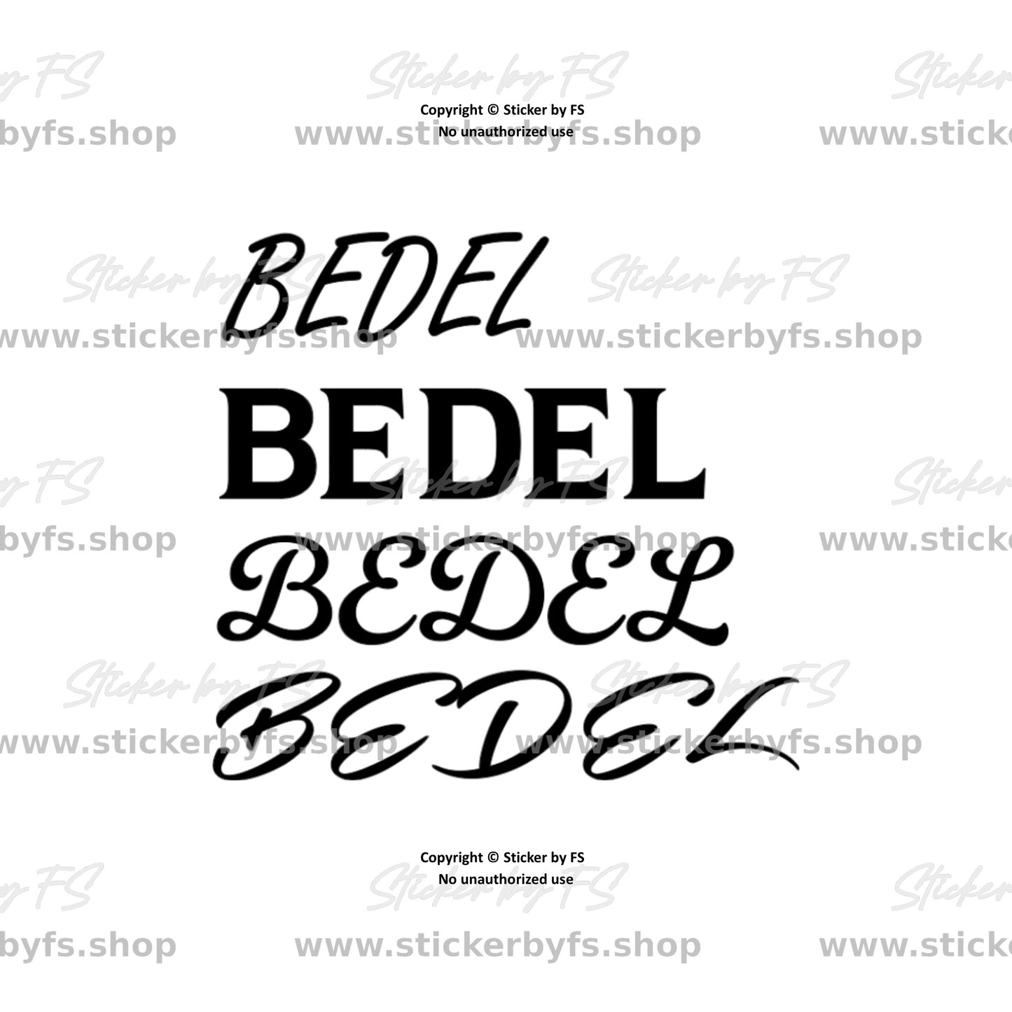 BEDEL Sticker – hochwertiger Aufkleber