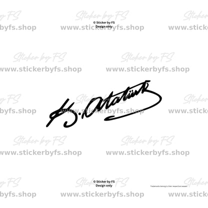 K. Atatürk İmza Sticker – hochwertiger Aufkleber