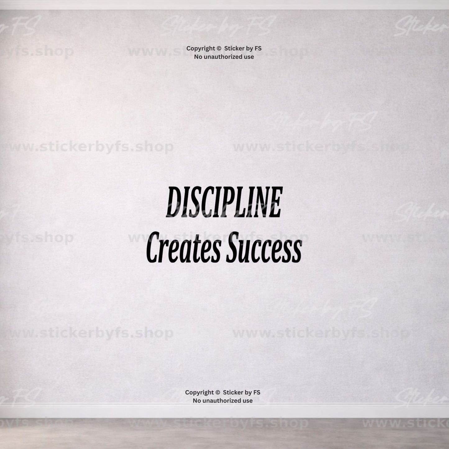 DISCIPLINE Creates Success Wandtattoo als moderner Motivationsspruch für die Wand
