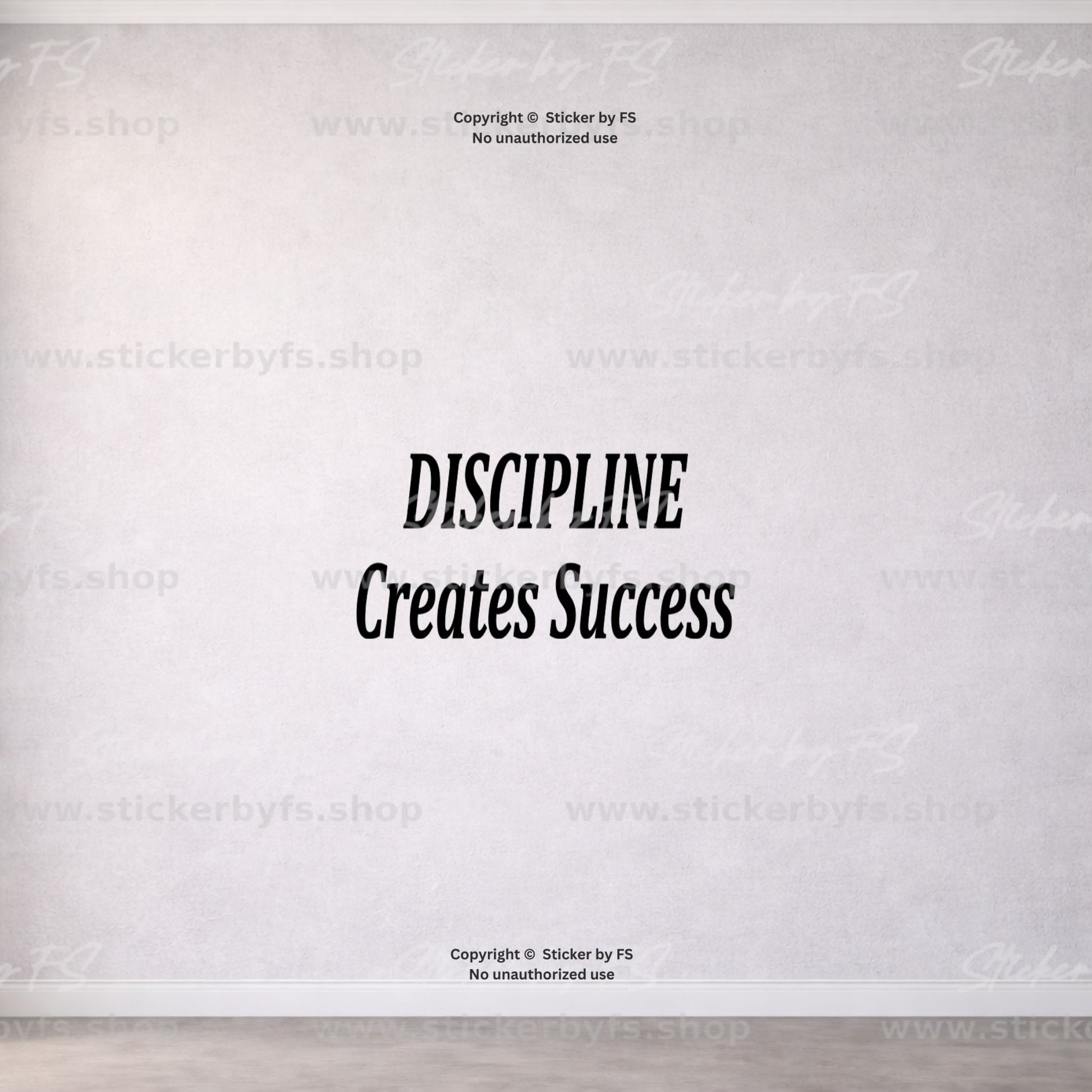 DISCIPLINE Creates Success Wandtattoo als moderner Motivationsspruch für die Wand