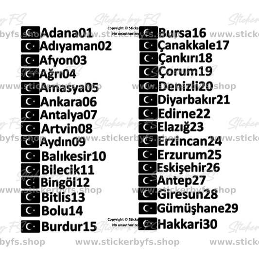 Memleket 2.0 01-30 Sticker – hochwertiger Aufkleber