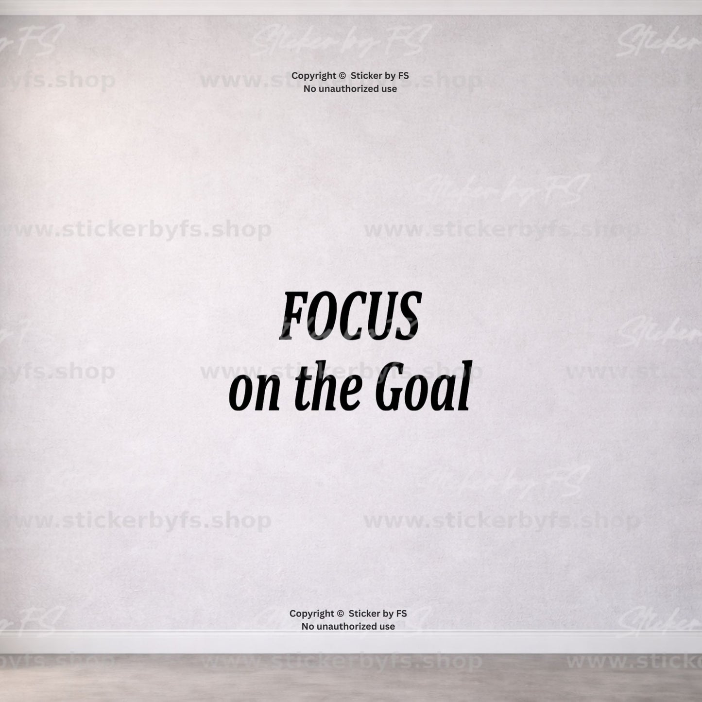 FOCUS on the Goal Wandtattoo als moderner Motivationsspruch für die Wand