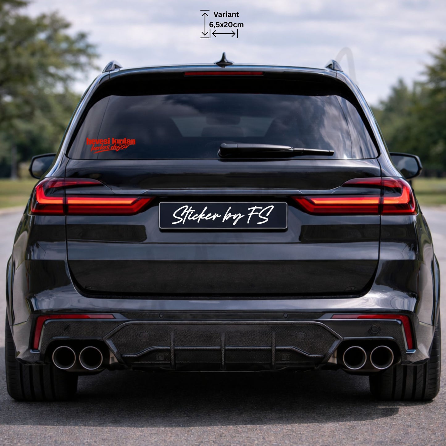 hevesi kırılan herkes değişir sticker rot 6,5 x 20 cm – türkischer autoaufkleber, heckscheiben sticker, autoscheiben schriftzug