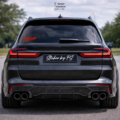 hevesi kırılan herkes değişir sticker rot 6,5 x 20 cm – türkischer autoaufkleber, heckscheiben sticker, autoscheiben schriftzug