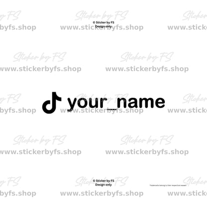 TikTok Name als Sticker – hochwertiger Aufkleber