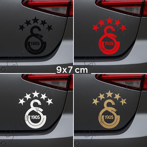 Galatasaray beş yıldız Aufkleber, wetterfest, ideal für Autos, Motorräder, Fensterscheiben und Laptops