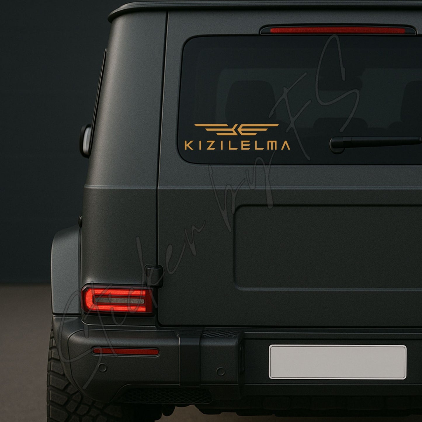Kızılelma Sticker gold 30 cm edler Vinyl Aufkleber für Auto und glatte Oberflächen