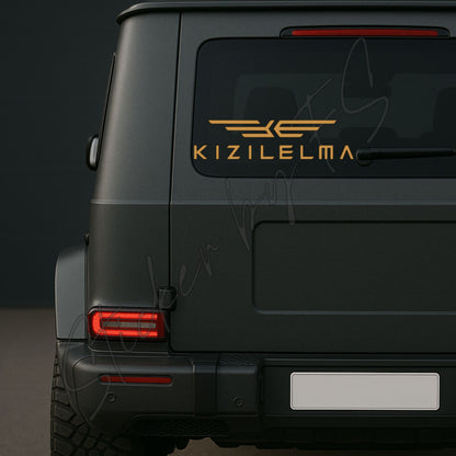Kızılelma Sticker gold 60 cm edler Vinyl Aufkleber für Auto und Fensterscheiben