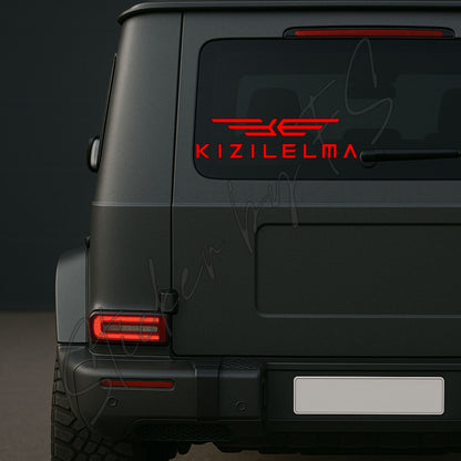 Kızılelma Sticker rot 60 cm wetterfester Vinyl Aufkleber für Auto und Scheiben