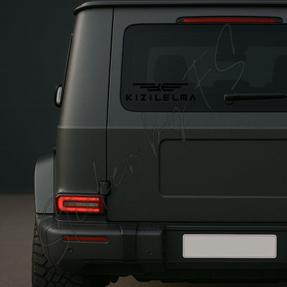 Kızılelma Sticker schwarz 30 cm UV-beständiger Vinyl Aufkleber für Auto und Innenbereich