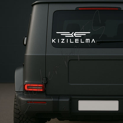 Kızılelma Sticker weiß 60 cm aus hochwertiger Vinylfolie für Auto und Fenster