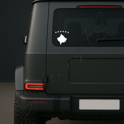 Kosovo Aufkleber, wetterfest, ideal für Autos, Motorräder, Fensterscheiben und Laptops