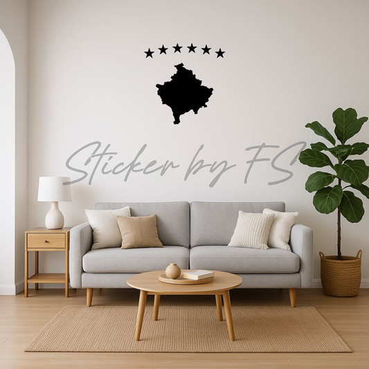 Kosovo Wandsticker Wand Tattoo Balkan Homedecoration