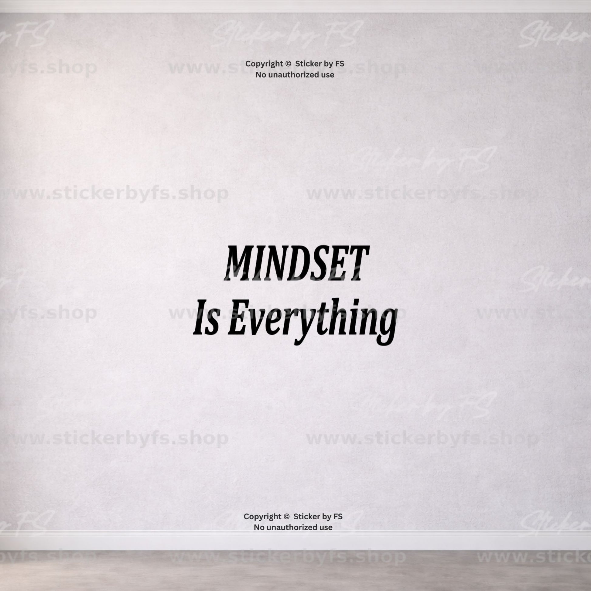 MINDSET Is Everything Wandtattoo als moderner Motivationsspruch für die Wand